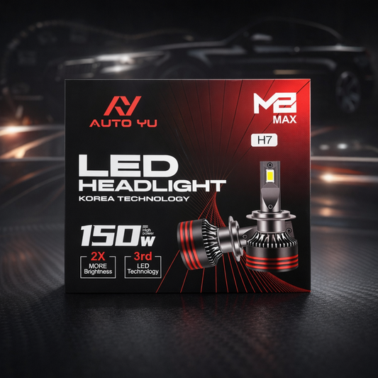 AUTO YU M2 Max 150W LED Headlight | 2X Brightness | Korea Technology | 1 Year Warranty