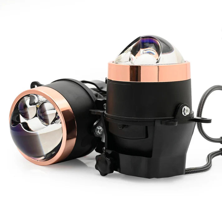 AUTO YU Dragon 160W Triple Colour Fog Light Projector (3.0 Inch) | Tri-Colour | 2 Years Warranty