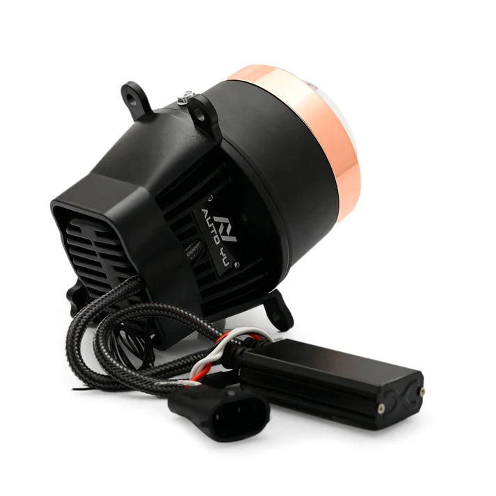 AUTO YU Dragon 160W Triple Colour Fog Light Projector (3.0 Inch) | Tri-Colour | 2 Years Warranty