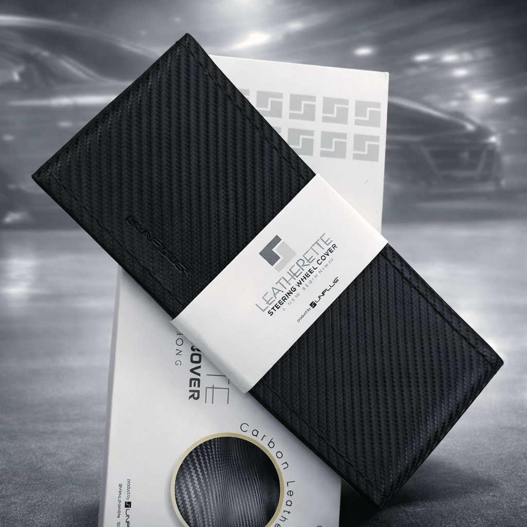 Unplug Steering Cover – Carbon Fiber Edition | Premium Grip • Luxury Finish • Universal Fit