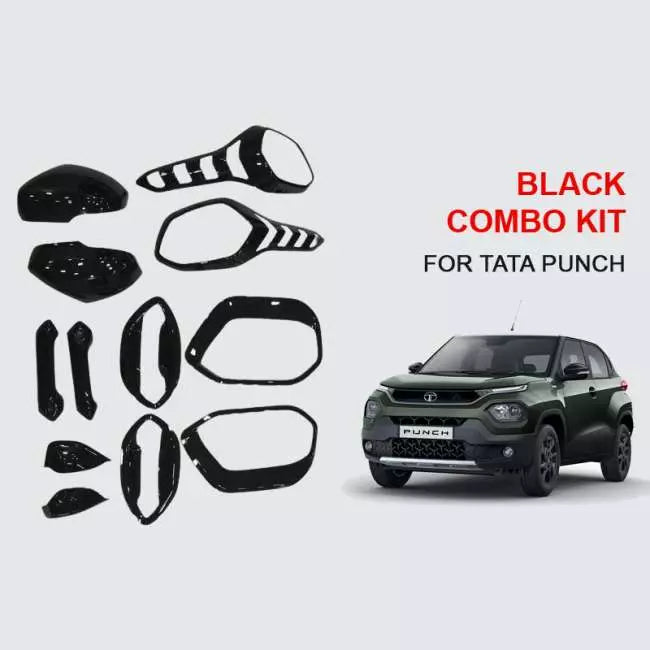 Premium Car Chrome Kit | Glossy Chrome & Piano Black Finish | Custom Fit | 1 Year Warranty