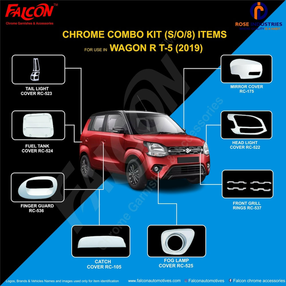 Premium Car Chrome Kit | Glossy Chrome & Piano Black Finish | Custom Fit | 1 Year Warranty