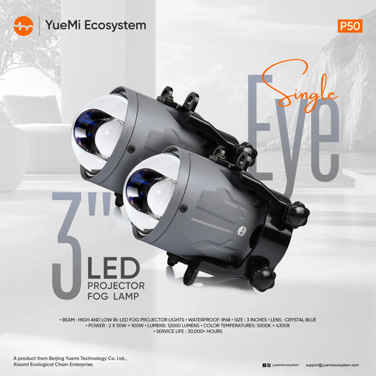 Fog Lamp 3" BI-LED Projector Yuemi Ecosystem P30