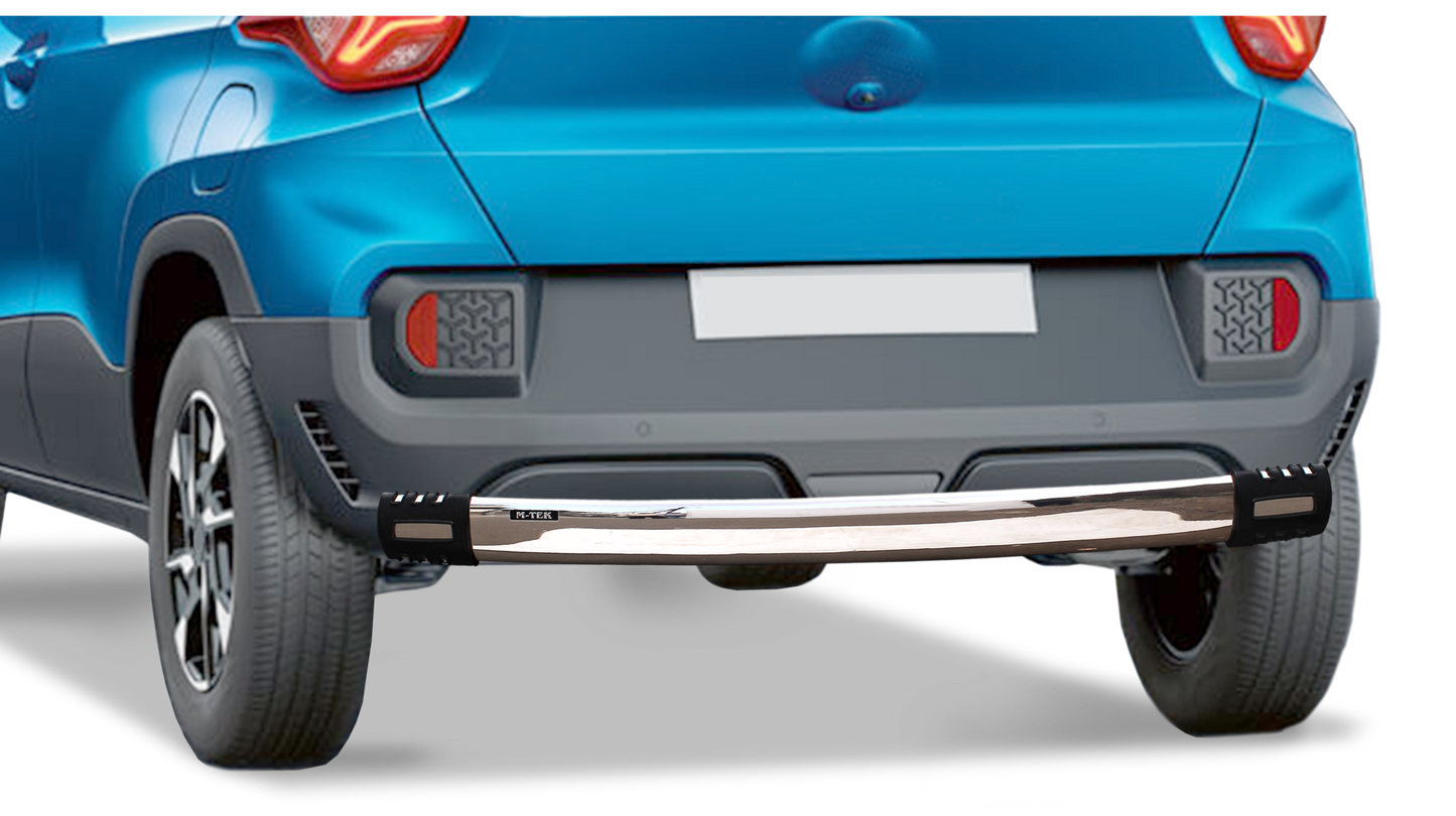 M-TEK Car Rear Guard | Steel & Black Finish | Logo Option | Rear Bumper Protector