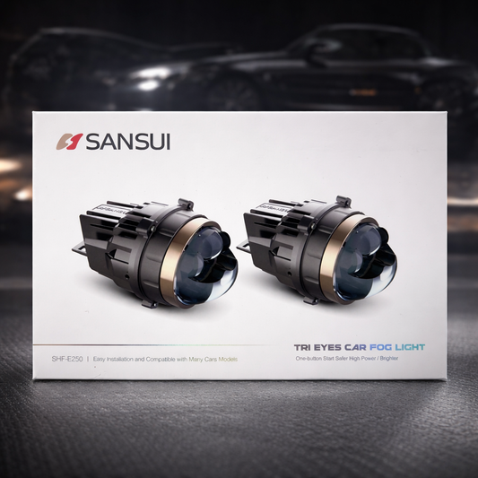 Sansui SHF-E250 Tri Eye 160W Fog Light Projector | 3.0 Inch | Triple Colour (3000K/4300K/6000K) | 2 Years Warranty