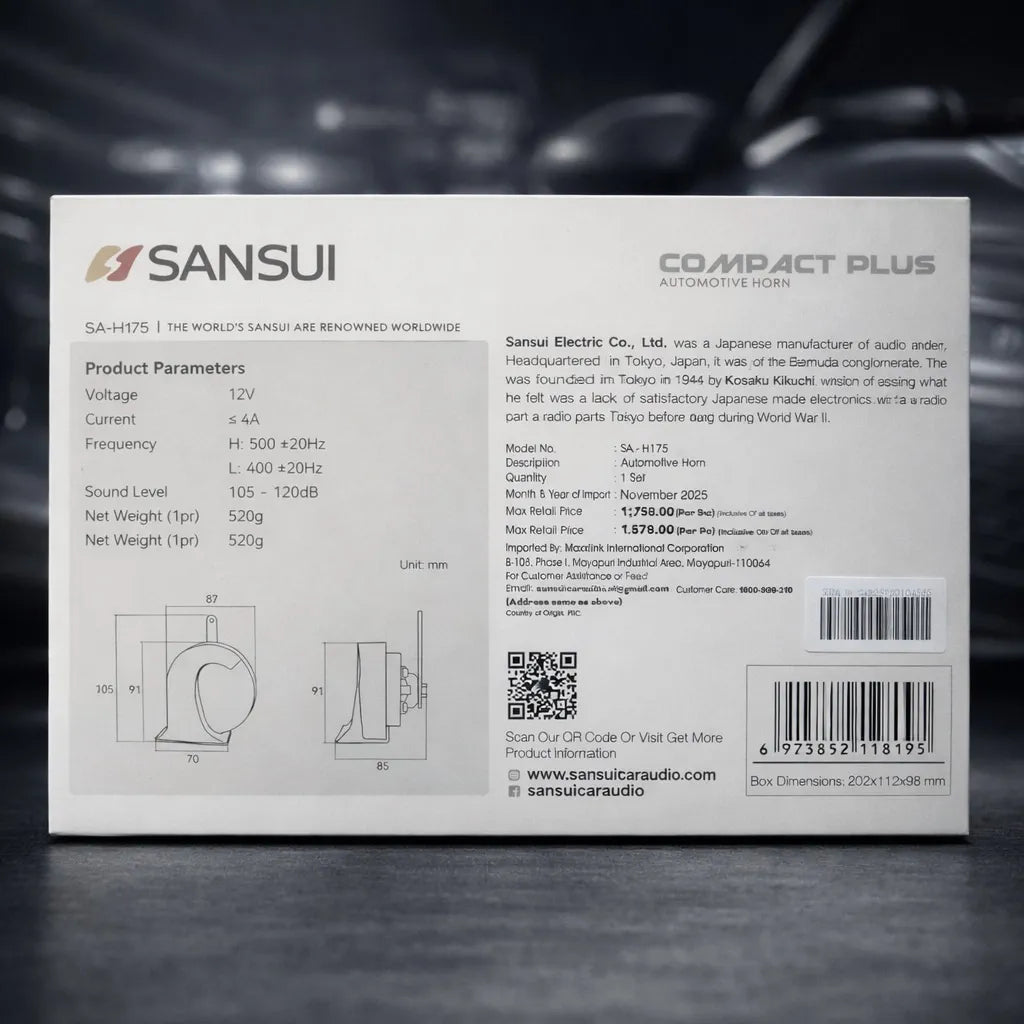 Sansui Compact Plus Car Horn SA-H175