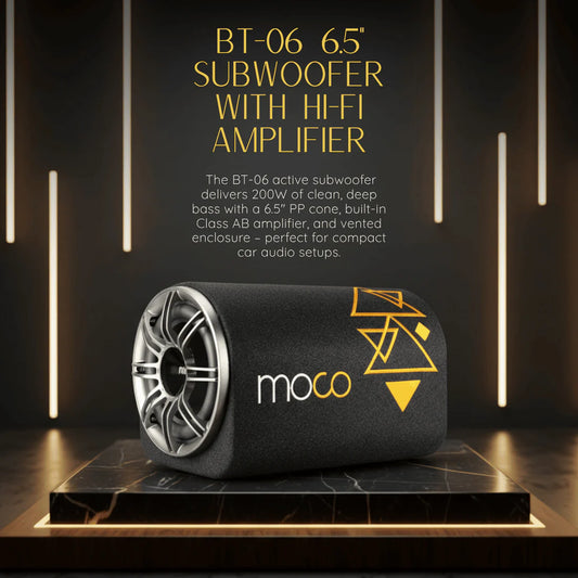 MOCO Subwoofer with Built-in Amplifier – Deep Bass. Zero Compromise.