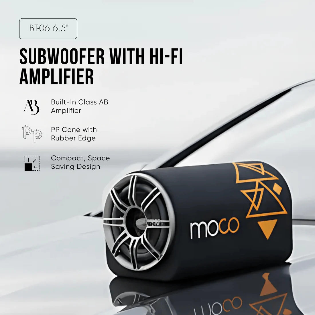 MOCO Subwoofer with Built-in Amplifier – Deep Bass. Zero Compromise.