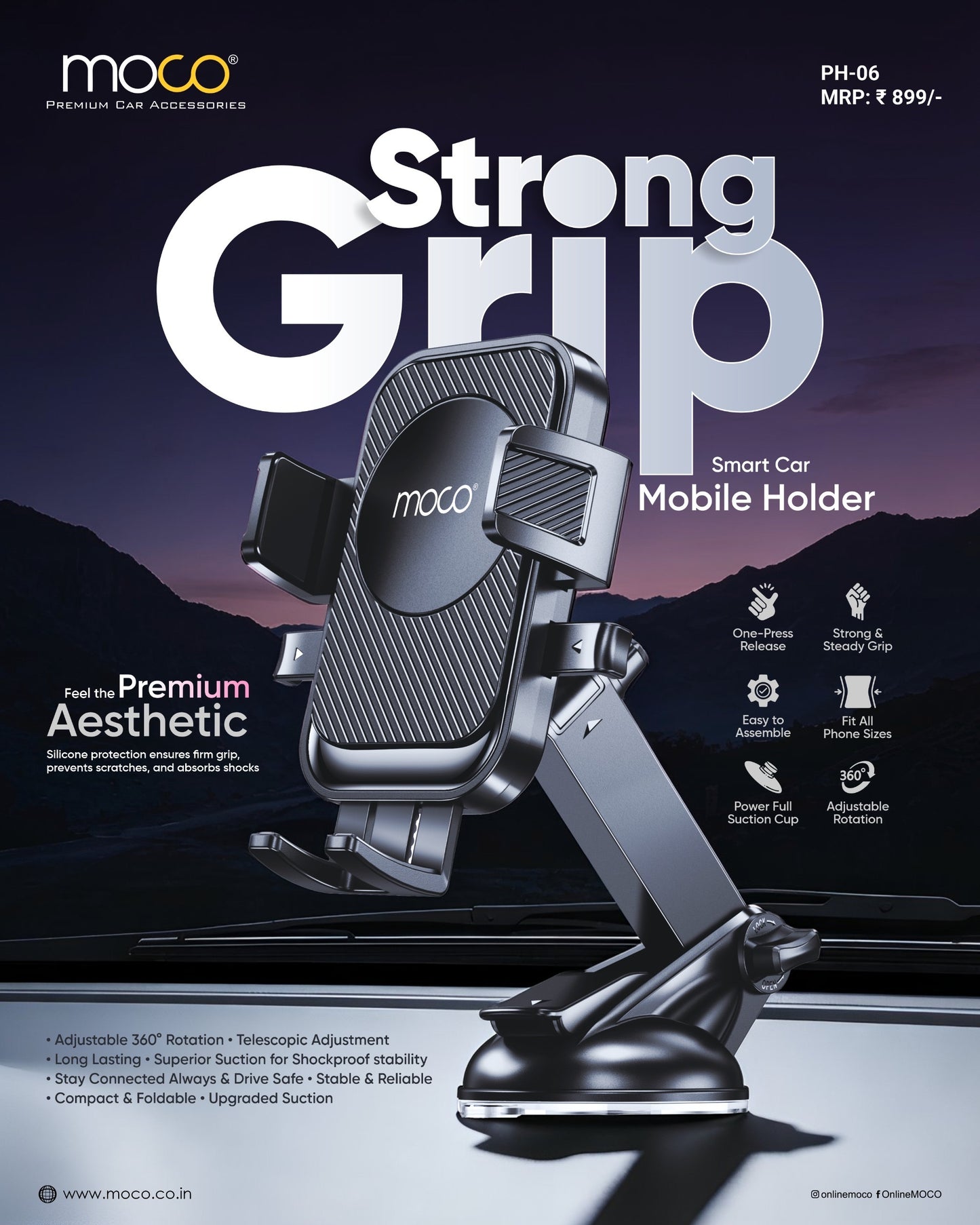 MOCO Smart Car Mobile Holder (PH-05 / PH-06)