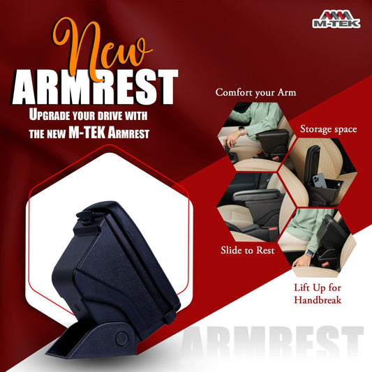 M-Tek Car Armrest for Premium Comfort & Smart Storage